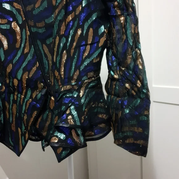 AUS16 Vintage Dolina Exclusive Blazer Metallic. Polyester Lurex. - Picture 13 of 16